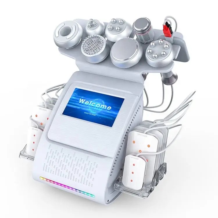 RF 6 in 1 80K Ultrasonic Cavitation Vacuum RadioLaser Lipo Laser Slimming Machine for Home Use Body Shaper