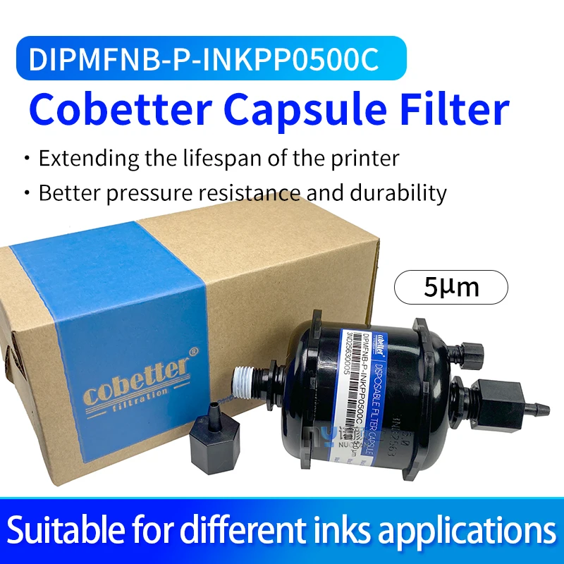 

Cobetter Ink Filter Capsule UV Filter DIPMFNB-P-INKPP0500C5Microns for Flora Docan Solvent Printer UV Machine 5u Ink Filter