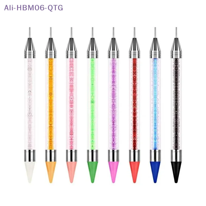 Hot Dual-ended Applicator Pencil Nail Dot Rod Rhinestone Picker Wax Pen Diamond Picker Stick For Rhinestones Dotting Tool