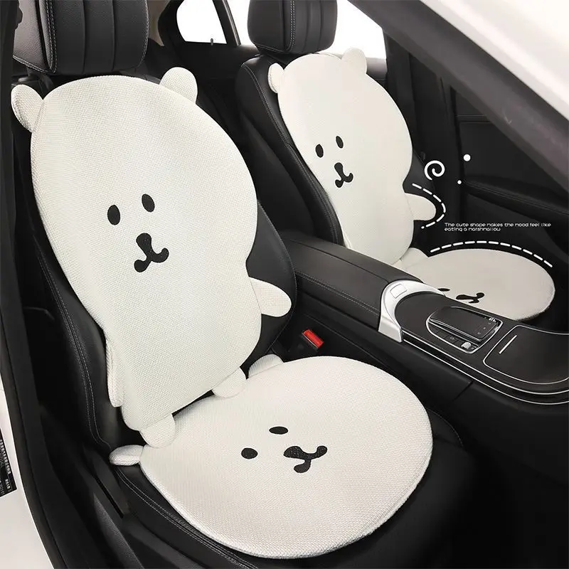 

Chiikawa Usagi Hachiware Haniwa Linen Car Seat Cover Multi-piece Set Breathable All Seasons Cute Cartoon Kawaii Gift 2026 NEW