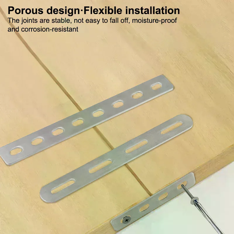 /PFU/Steel Flat Corner Bracket Mending Joining Plate Repairing Fixing Connector Furniture Cabinet Shelves Brace Parts Stainless