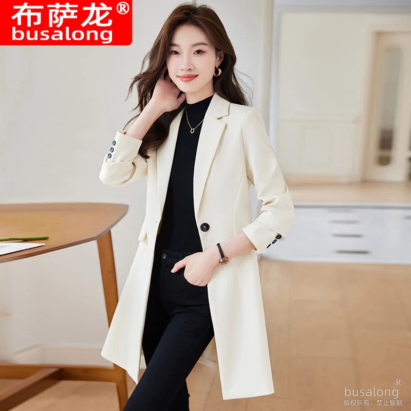 

High-End Trench Coat for Women, Mid-Length, Autumn New Style, Premium Feel, Suit Collar, Casual Professional Wear, Women's Coat