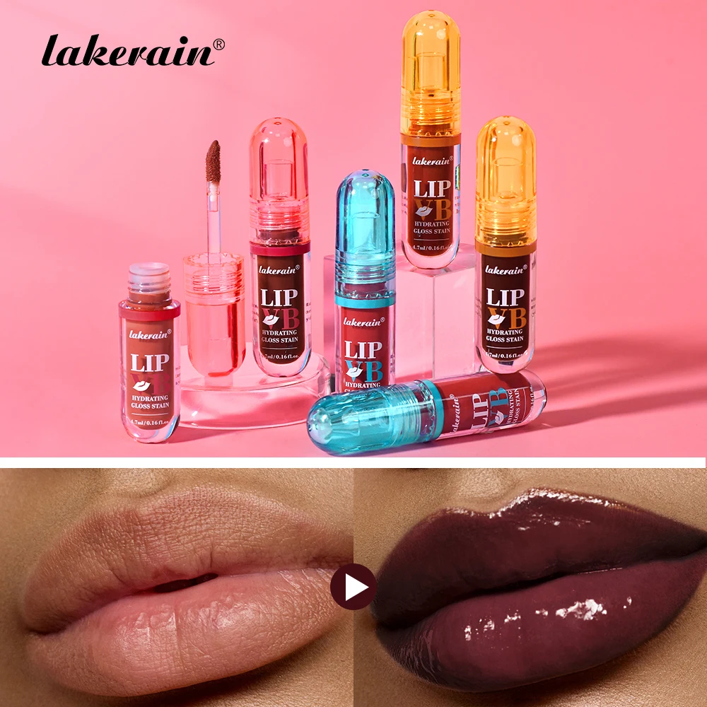 6色展開 リップ VB ハイドレーティング グロス ステイン 長持ち 保湿 リップグロス 軽量 ノンスティッキー カップに付かない インスタント グロッシー リップステイン