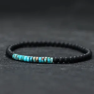 Nuevo pulsador de cuentas minimalistas unisex emperador onyx pulsera de piedra pequeña meditación de yoga braslet pareja brazalete pulsera 12 mejores brazaletes de ventas Nepal - №6