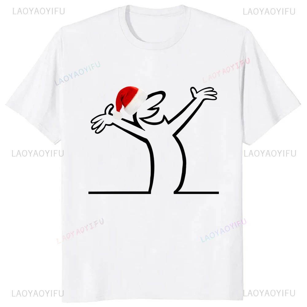 La Linea The Line Funny Printed Merry Christmas Tshirt Cotton Comfortable Hip Hop Streetwear Man T-shirt Y2k Hipster Women Tees image 2