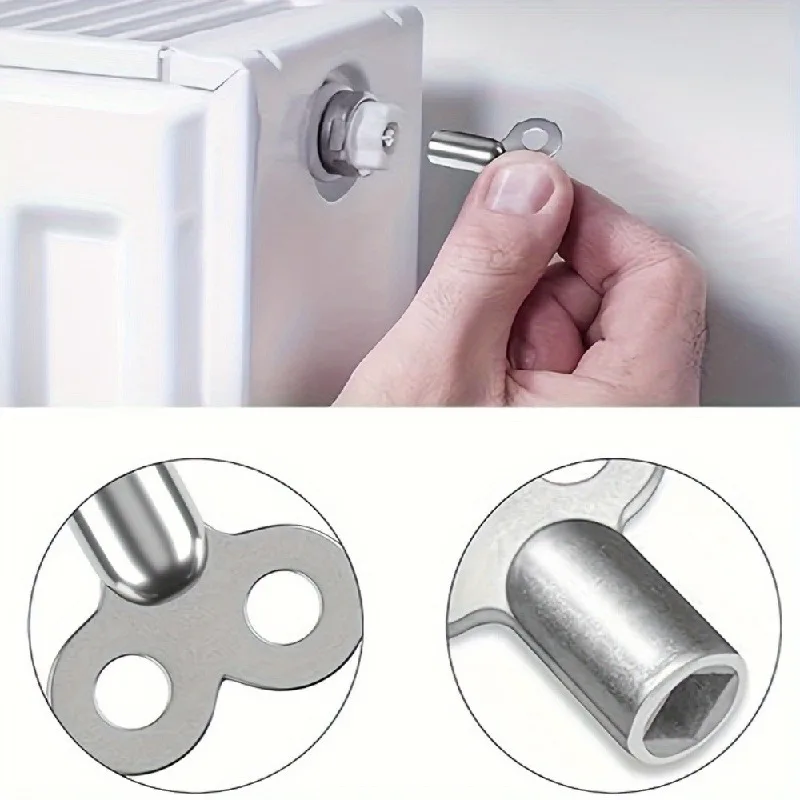 10pcs Alloy Radiator Exhaust Valve Key Square Socket Radiator Accessory Heater Exhaust Key For Standard Heating Valves