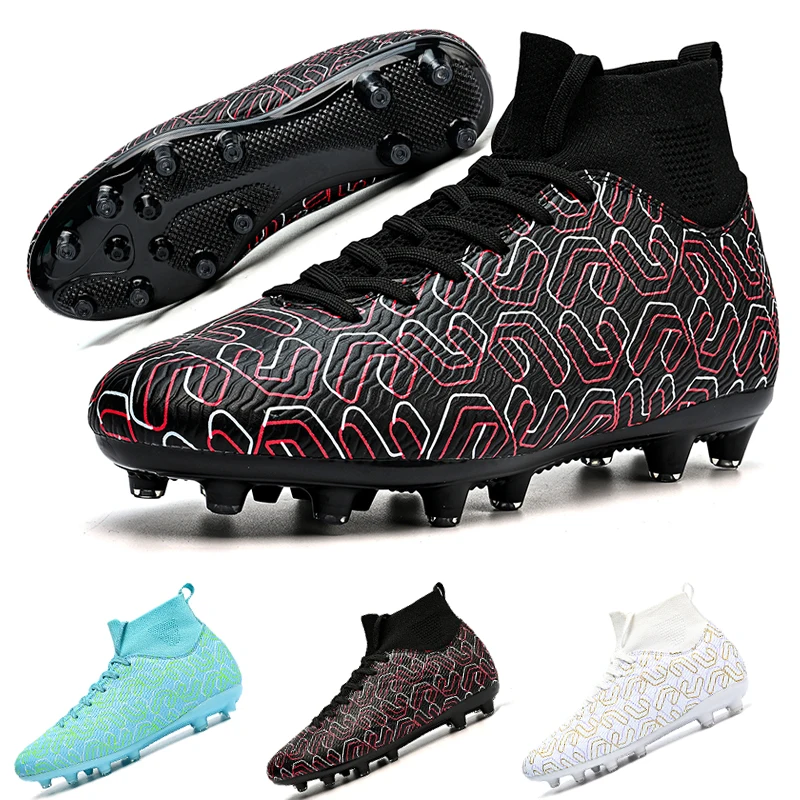 

Football Boots Men TF/AG High Ankle Light Outdoor Training Soccer Shoes Child Student Non-slip Grass Match Sneakers New