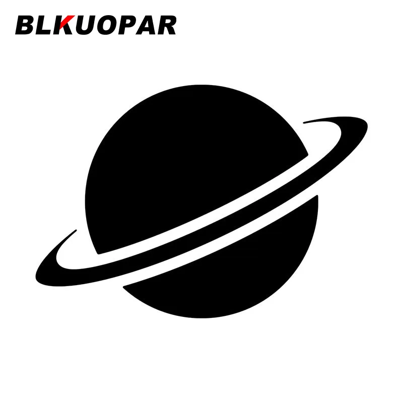 BLKUOPAR Planet Planetary Ring Silhouette Car Stickers Anime Personality Die Cut Decal Creative Windshield Laptop Car Styling