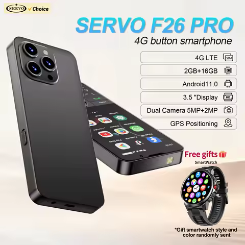 Free Smartwatch! SERVO F26 PRO 4G Smartphone Android11.0 System Google Play 2GB+16GB WiFi 3.5" Touch Screen Smart Mobile Phones