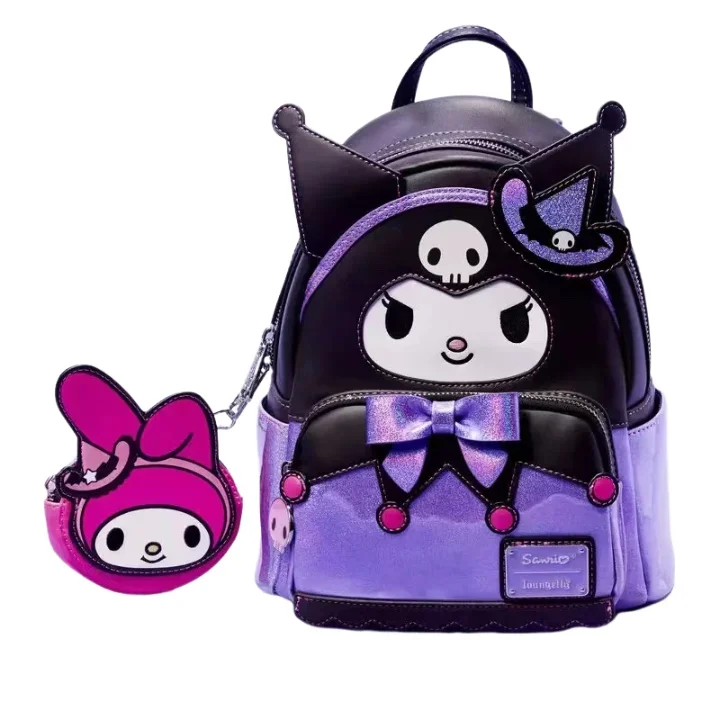 Sanrio Hello Kitty Kuromi Melody Creative Backpack Pu Material Mini Creative Casual Backpack Girl\'s Favorite Gifts