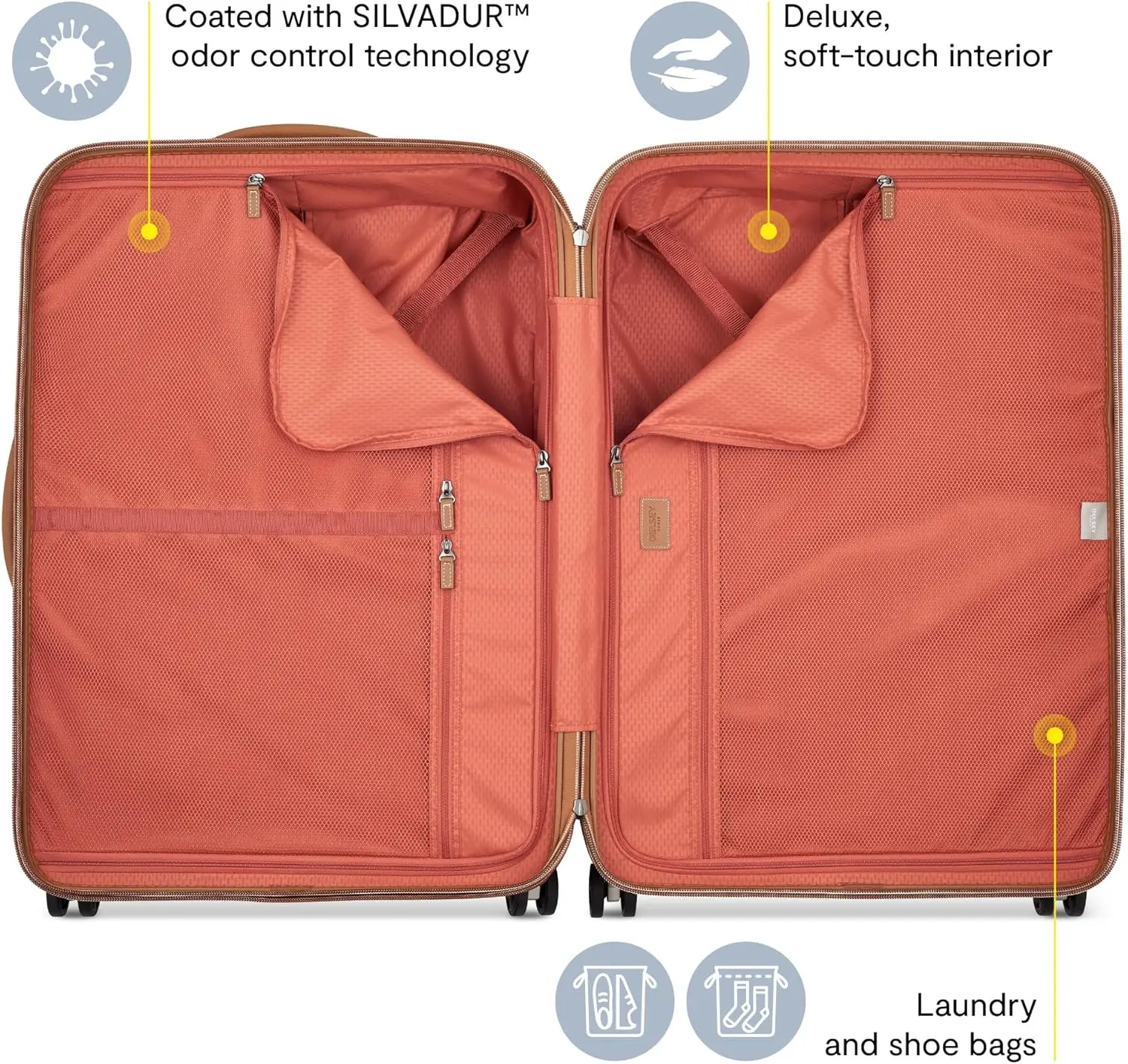 DELSEY Paris Chatelet Air 2.0 Hardside Luggage with Spinner Wheels, Angora, 2 Piece Set (19/28)