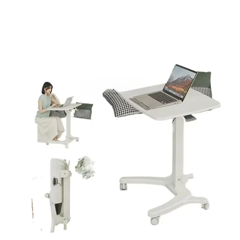 vertical mobile folding lift office workbench lazy laptop bedside table