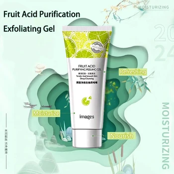 Natural Fruit Acid Peeling Gel Facial Cleansing Scrub Cream Deep Clean Moisturizing…
