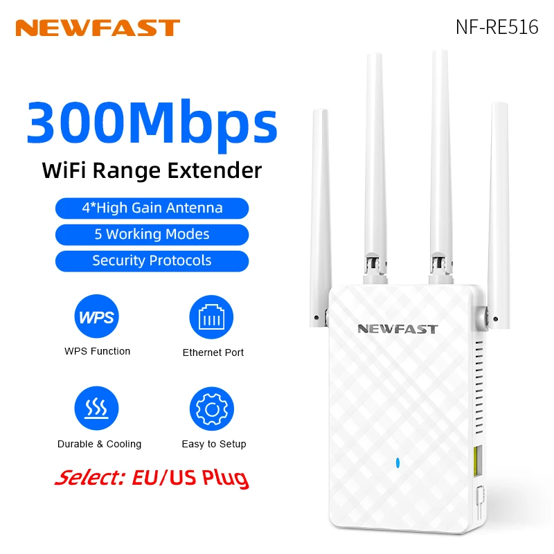 

300Mbps WiFi Repeater 2.4G Repetidor De Sinal Wifi Signal Router 802.11N Long Range WiFi Extender Amplifier Booster Repetiteur