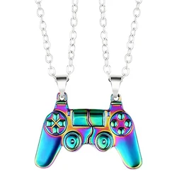 Game Controller Necklace for Couple Matching Console Handle Pendant for Best Friends Friendship Valentine's Gifts Him Her Lovers