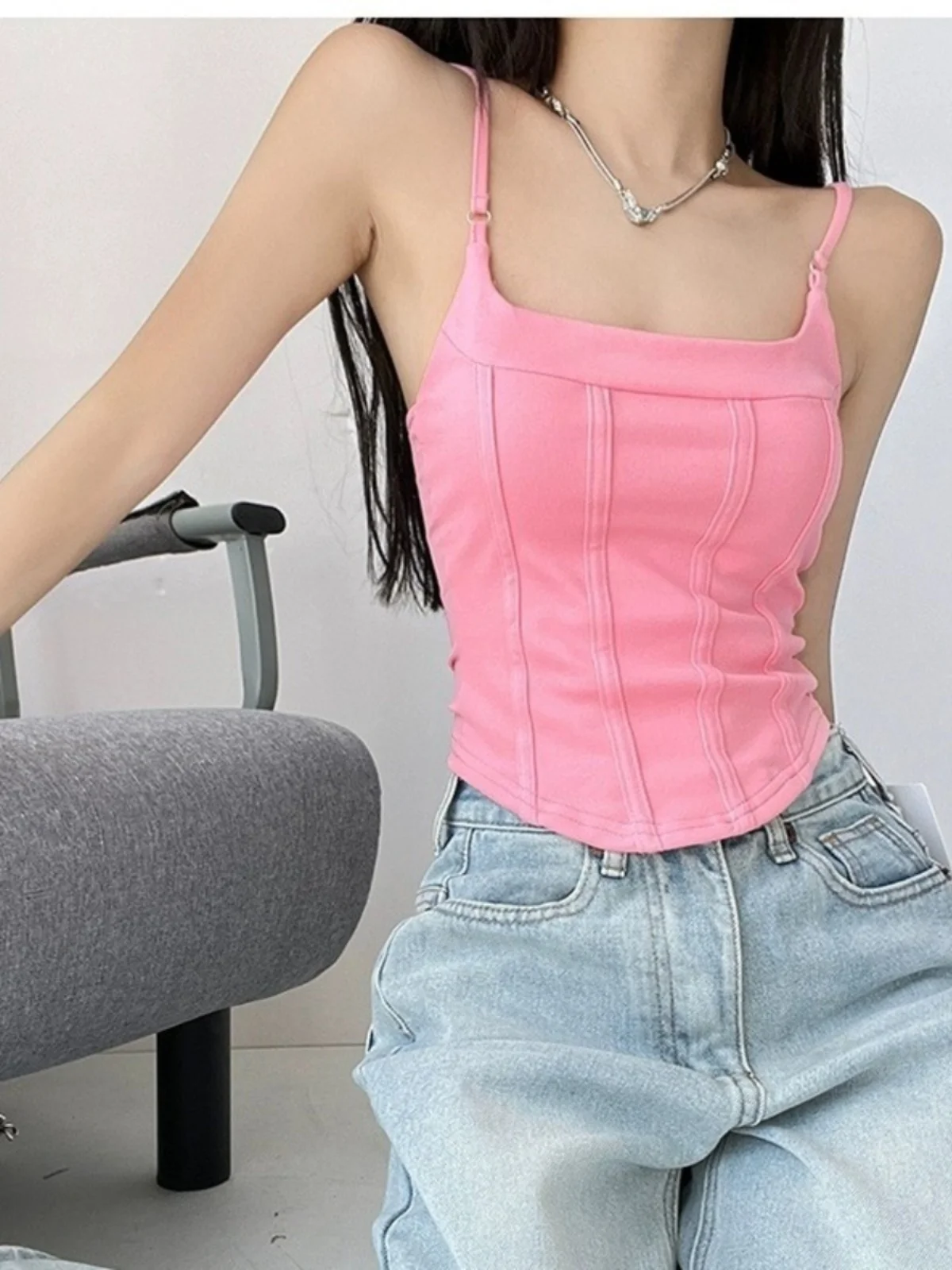 Undercover Csole Damen-Basisschicht-Trägerweste für den Außenbereich, Sommer, lässig, lockere Passform, Farbe Ort, Svel-Top