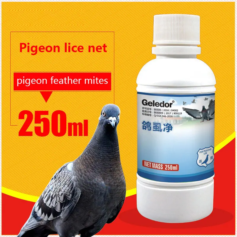 

Pigeon lice, fleas, mites, eggs, worms, cleansers, shower gel, 250ml, feathers, cleaning, epidermal health care