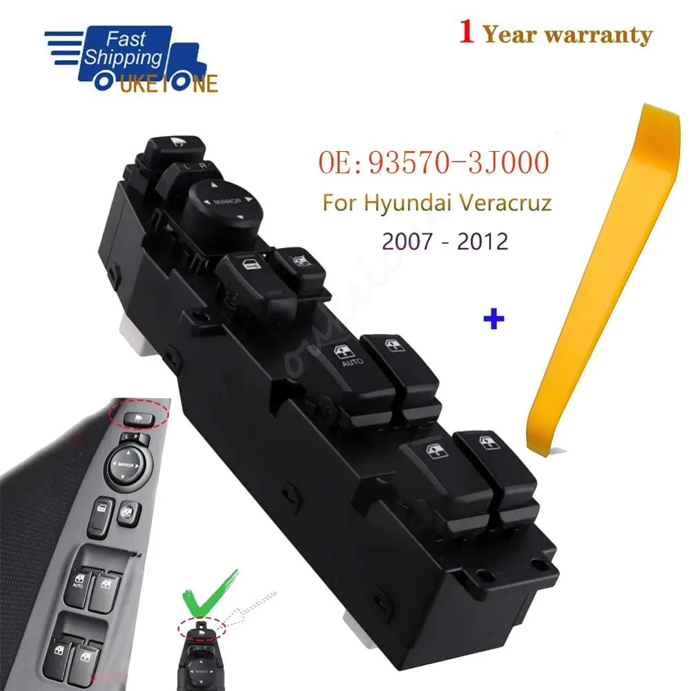 

93570-3J000 для 2007 2008 2009 2010 2011 2012 Hyundai Veracruz Master, переключатель стеклоподъемника, регулятор автомобиля 935703J000