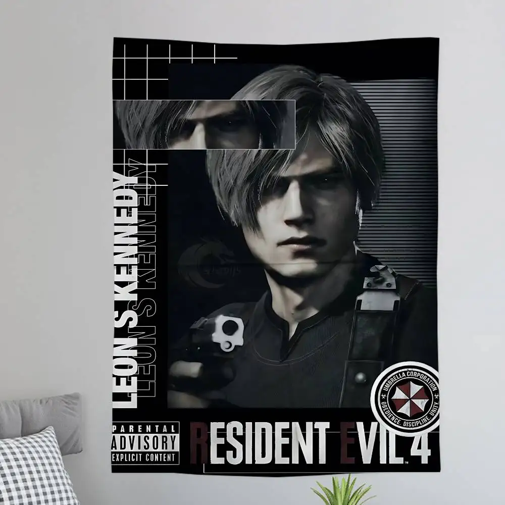 Game Leon Scott Kennedy Resident Evil DIY Wall Tapestry for Living Room Home Dorm Decor Wall Art Decor