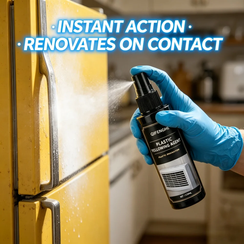 QIFENGHE 120ML Plastic Yellowing Agent, Plastic Renovation Spray, Remove Yellow Stains for Air Conditioner & Home