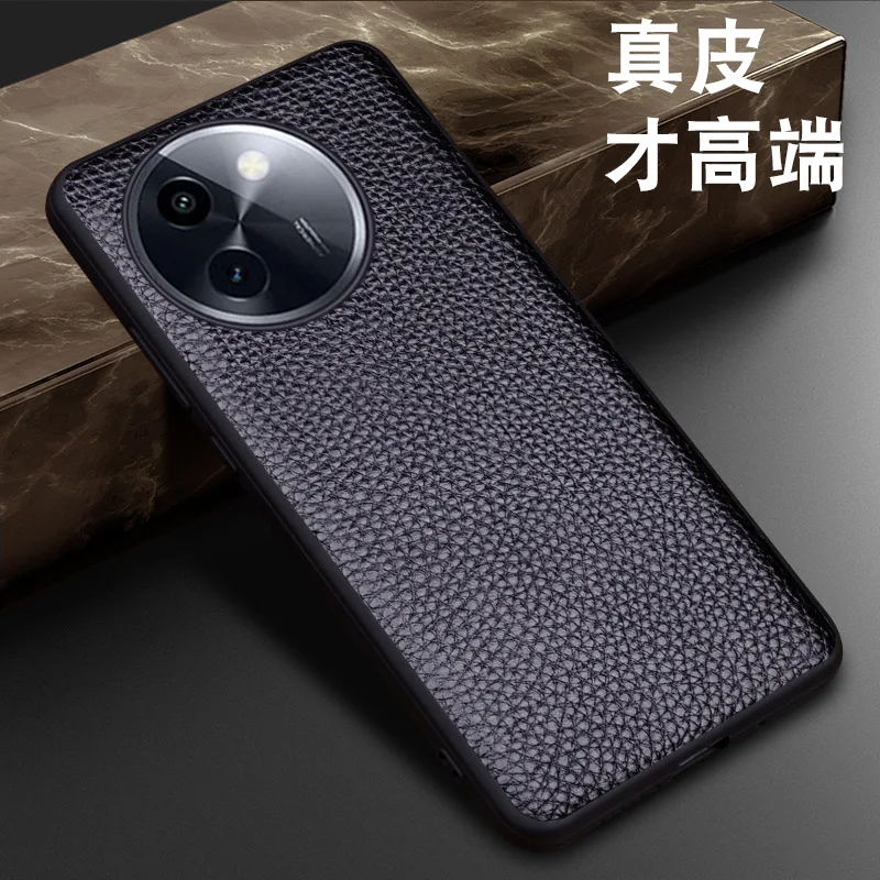 

Wobiloo Luxury Genuine Leather Magnetic Litchi Grain Cover Mobile Phone Book Case For Vivo Y200 Y200i Phone Cases Funda