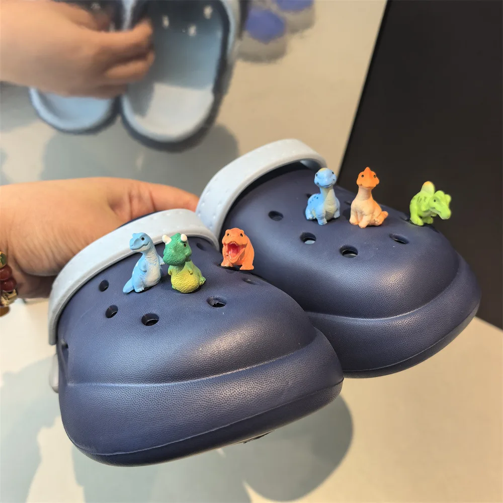 Dinosaur Shark PVC Shoe Charms Soft Rubber DIY Decor For Clogs Lovely Trendy Ornaments Multiple Designs easy install removable