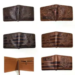 Anime One Piece Luffy Zoro PU material Embossed Short Wallet Coin Purse Student Fashion Personality Zero Wallet Card Wallet