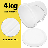 Multi-functional Bucket Painting Bucket Paint Container serviceable White Art Painting Bucket with Lid for Painter 1 Gallon