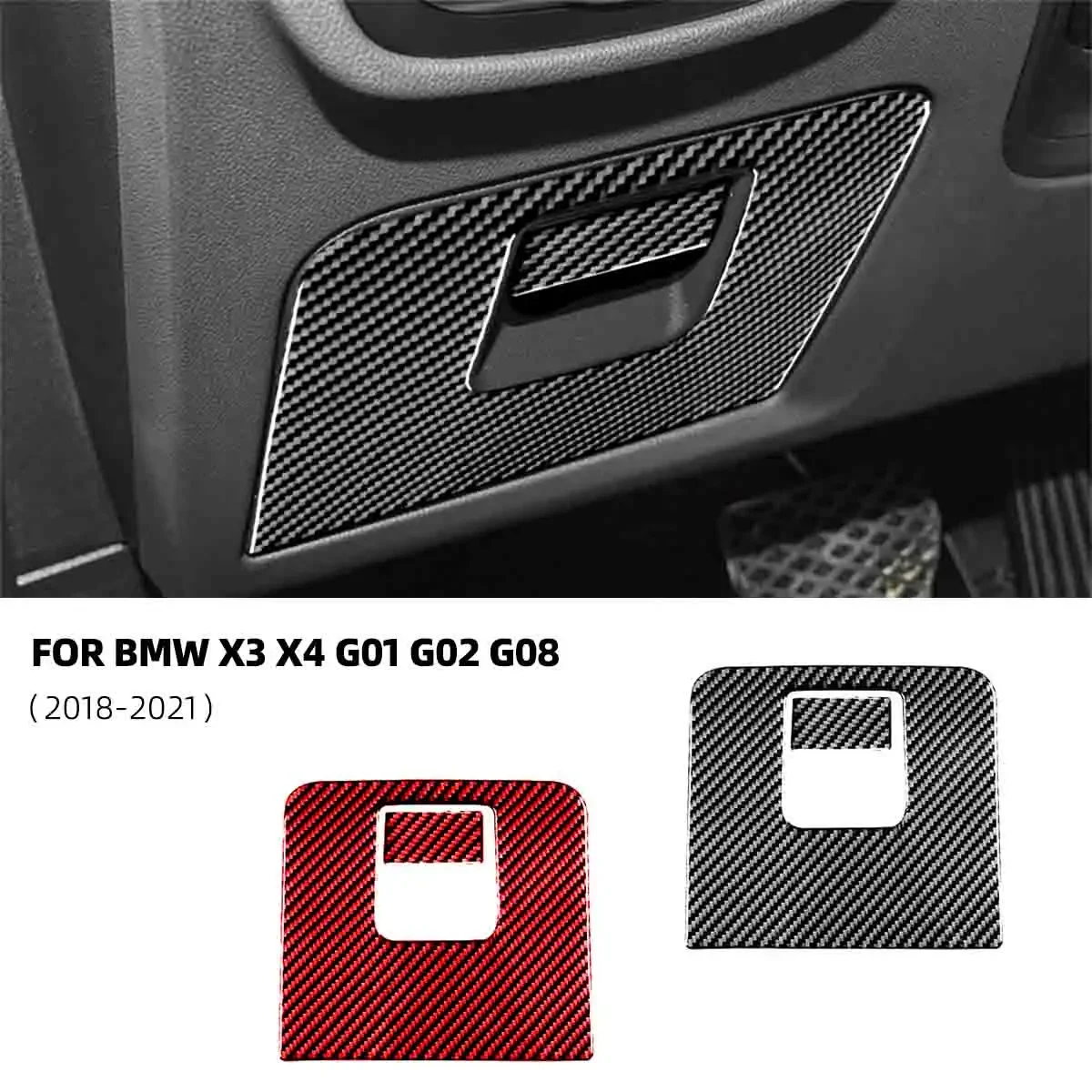 

For BMW X3 X4 G01 G02 G08 2018-2021 Accessories Carbon Fiber Interior Storage Box Panel Trim Car Accesorios Voiture Car Stickers