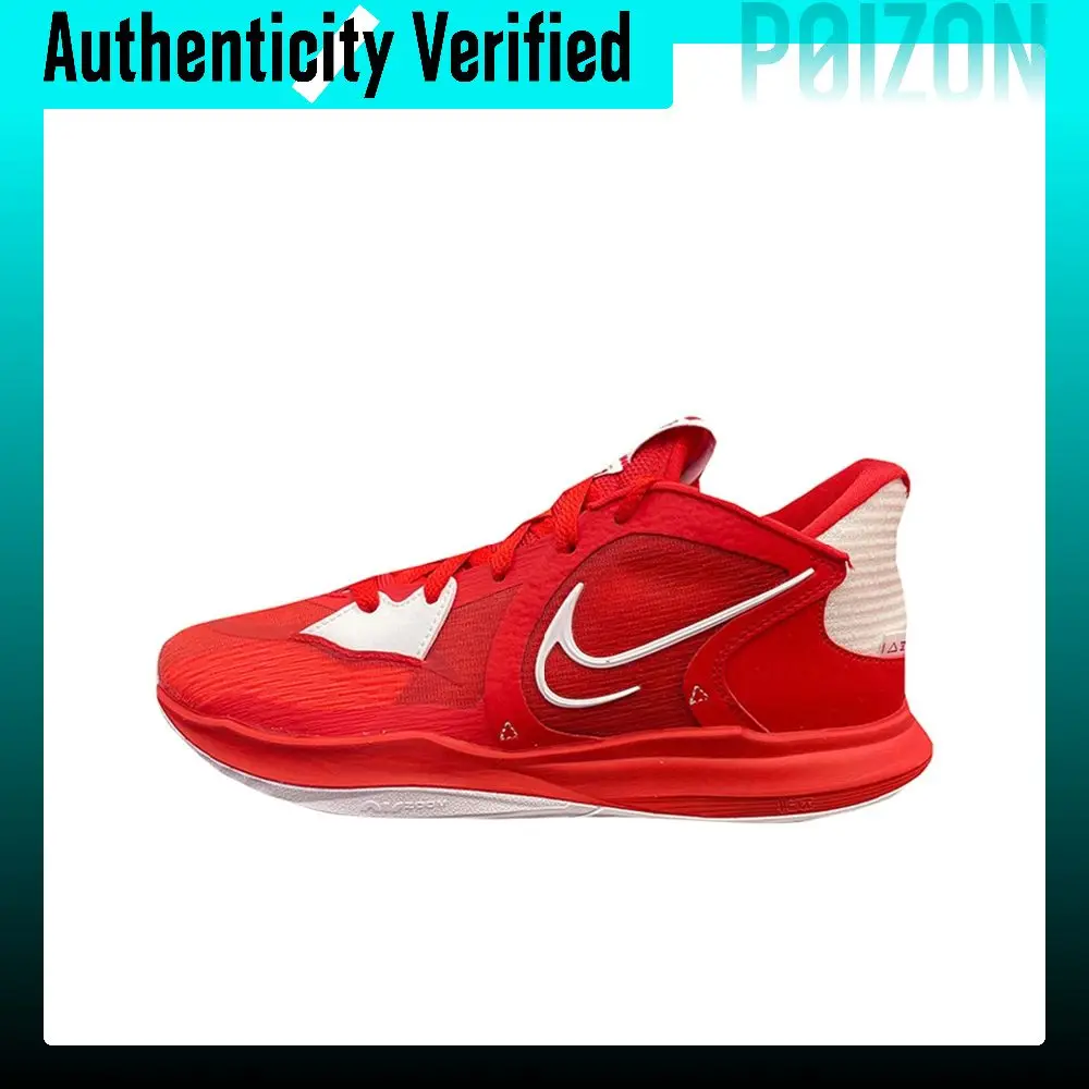 Nike Kyrie 5 Low Irving 5 Cushioning Slip Resistant Abrasion Resistant Breathable Low top Basketball Shoes Unisex Red DO9617-600