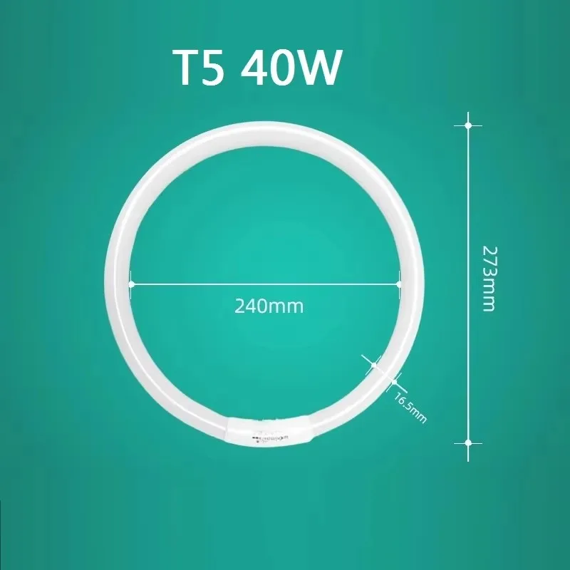 HoneyFly T5 Fluorescent Ring Tube Bulb 22W 32W 40W 6000K 182mm/240mm/273mm Diameter Annular Lamp Glass Ceiling Light