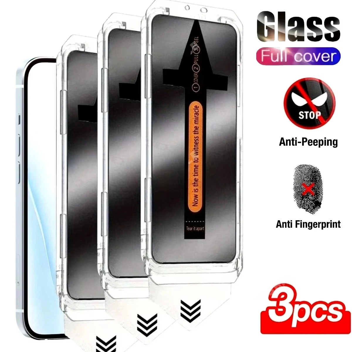 

Privacy Full Screen Protector For iPhone 17 Pro Max 16 15 14 Pro Max 17 Air 15 Plus 13 12 11 Pro XS XR Easy Installation Glass