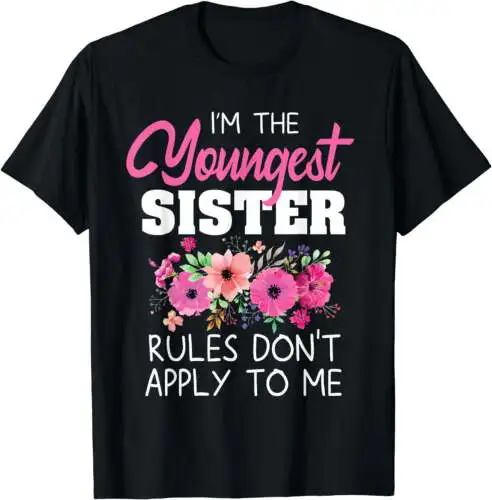 

Youngest Sister Shirt Rules Don't Apply To Me Matching T-Shirt Black