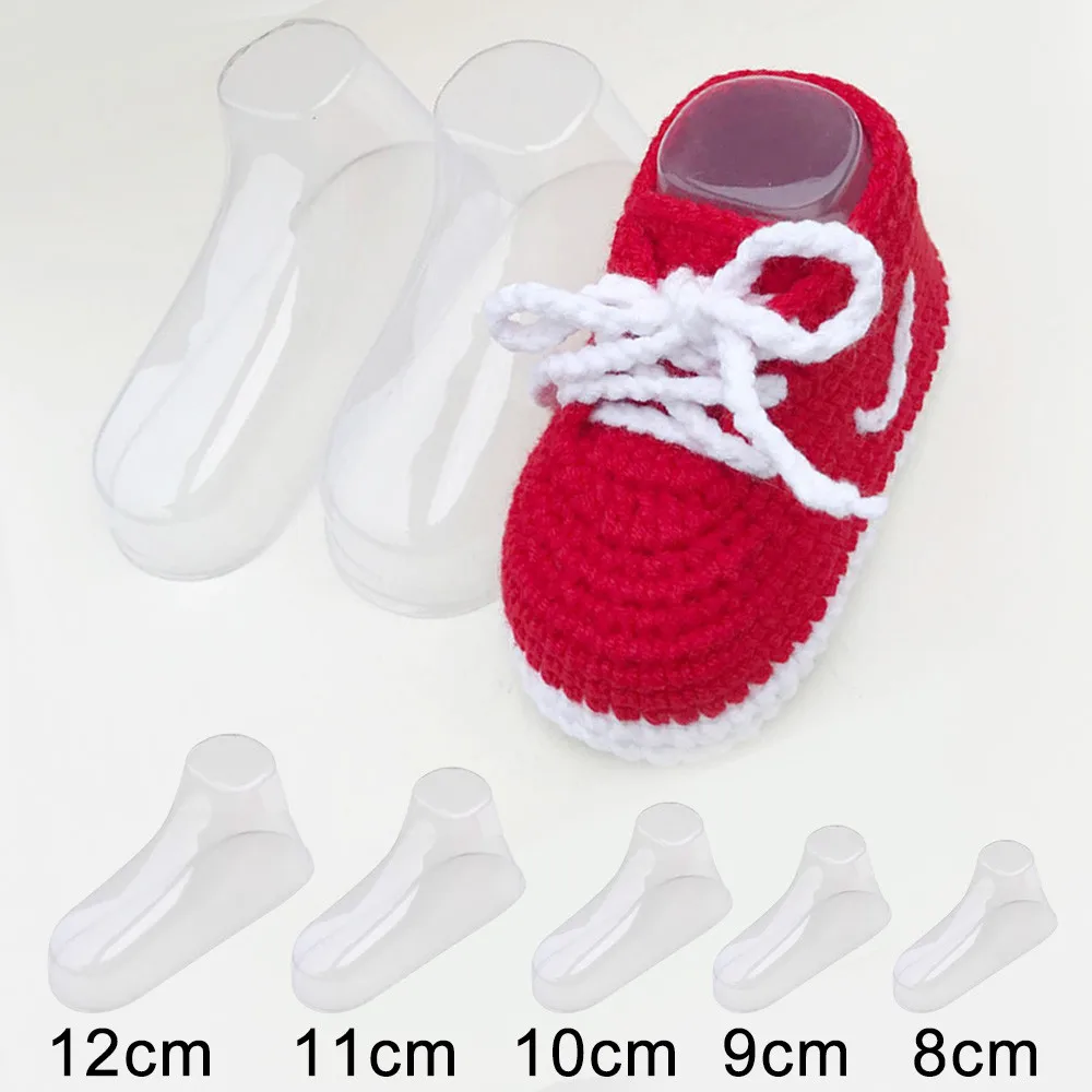 Clear Plastic Baby Feet Display Shoe Stretcher Socks Stand Child Booties Showcase Support Frame Shoe Trees 8/9/10/11/12CM