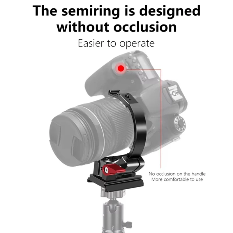 New Rotatable Collar Mount Plate Half Rings Structure Angle Horizontal Vertical Bracket For Sony, Canon, Nikon, Fuji