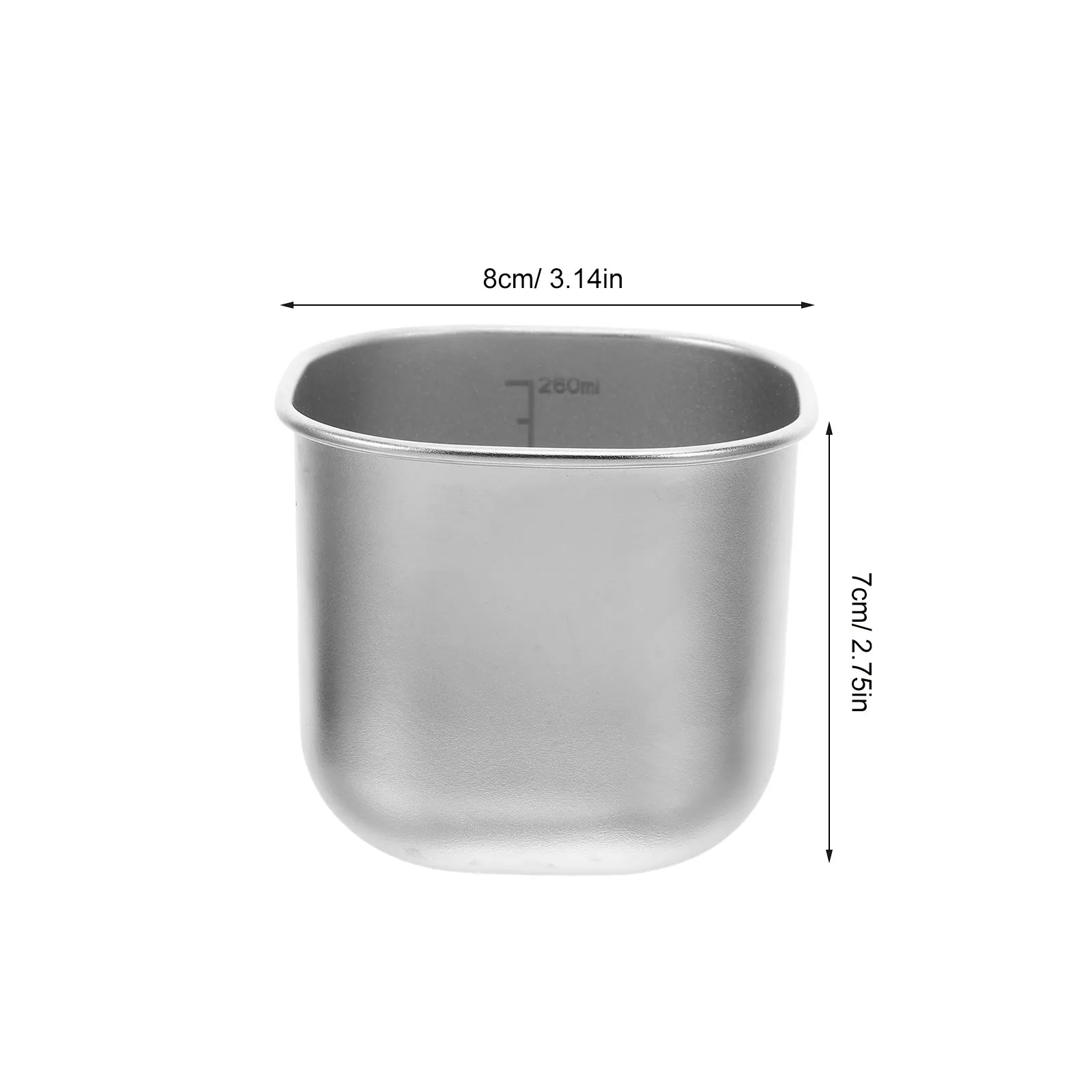 Stainless Steel Rice Measuring Cup 260Ml Square Graduated Scoop Kitchen Measuring Tools Rice Cooker Accessories Grain Storage