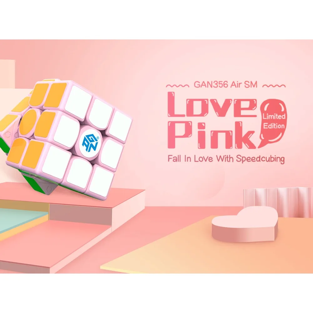 Limited Edition Cube 3x3 GAN Love Pink Limited Edition – GAN356 Air SM–SOLD OUT 3x3x3 Magnetic Magic Cube Kids Toys