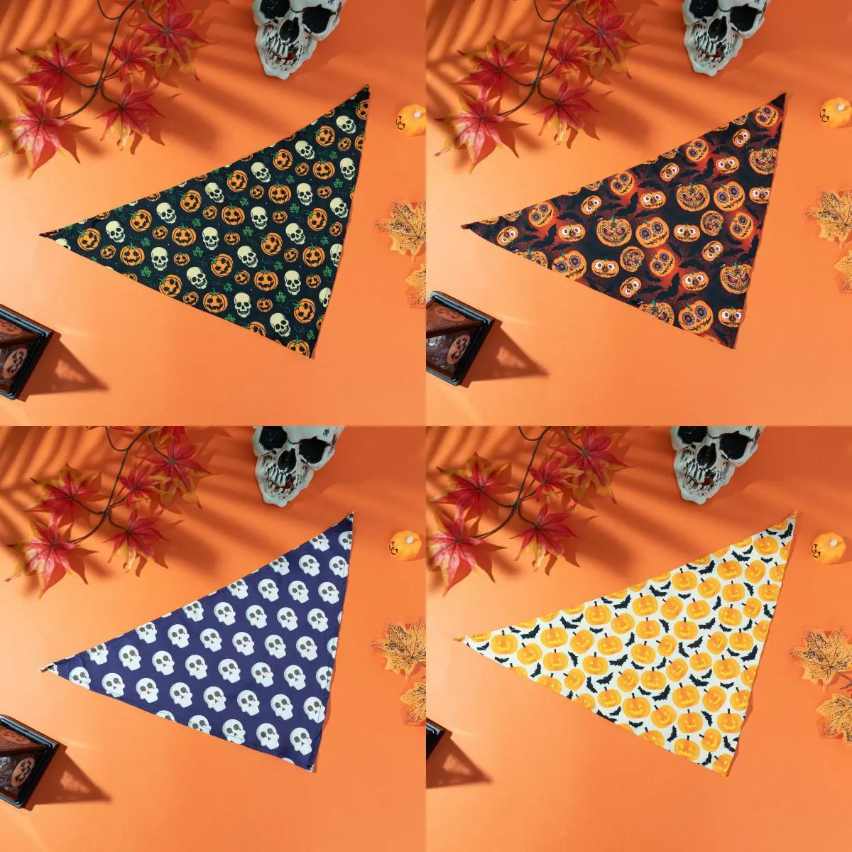 

Halloween Pet Toy Cat Triangle Scarf Shooting Eating Cat Dog Universal Pet Scarf