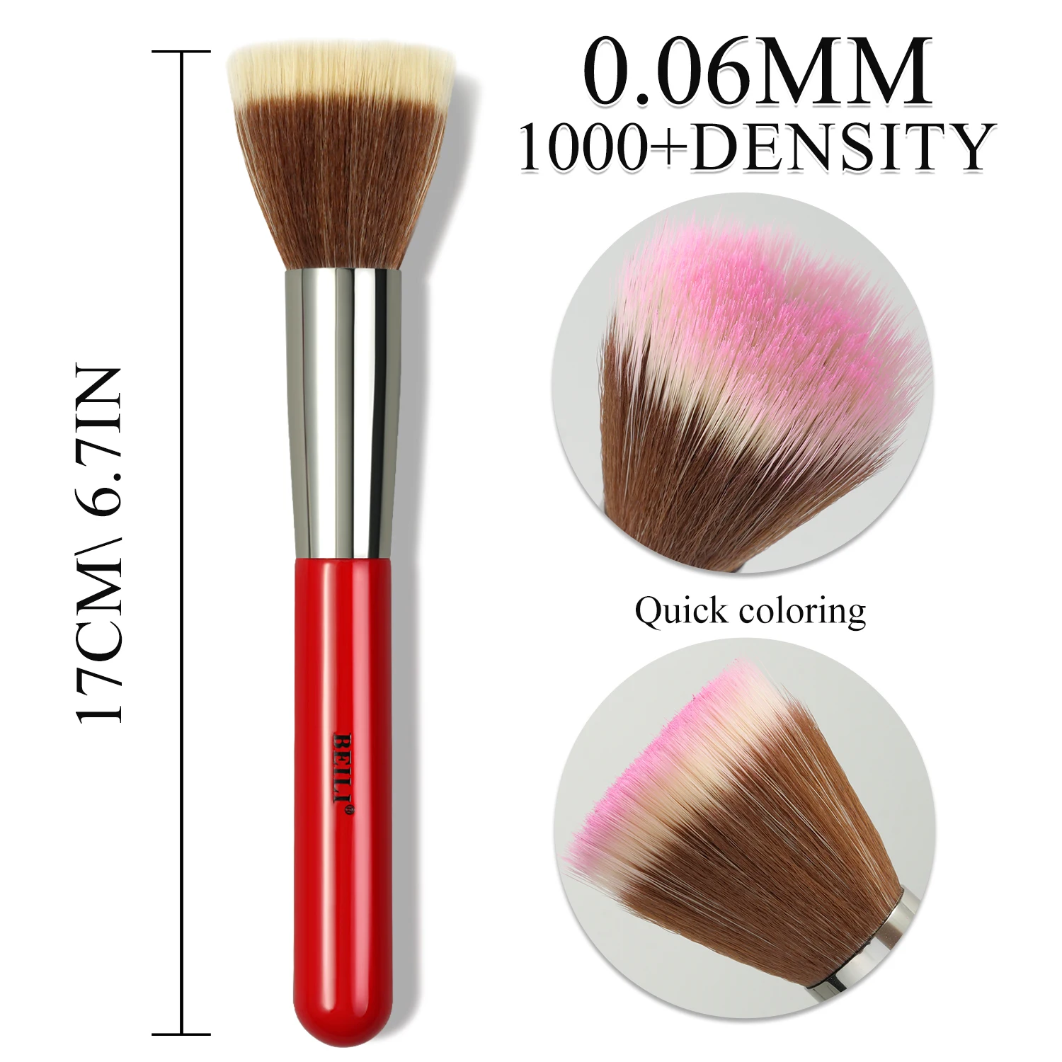 BEILI 1 piece makeup brush foundation brush concealer loose powder blush contour brush dense soft brush beauty tool