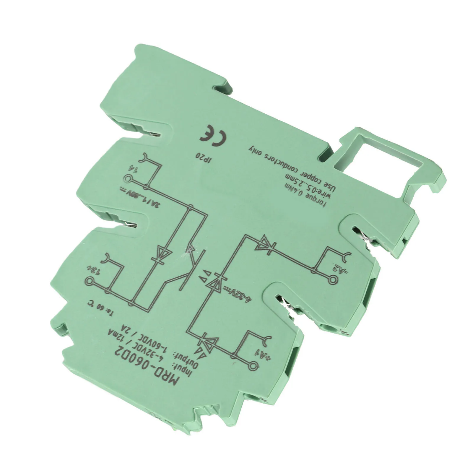 Государственное реле MRD-060D2 Ультратонкий модуль государственного реле 6,2 мм Вход 4-32 В постоянного тока NO Релейный модуль на DIN-рейку Ультратонкое реле