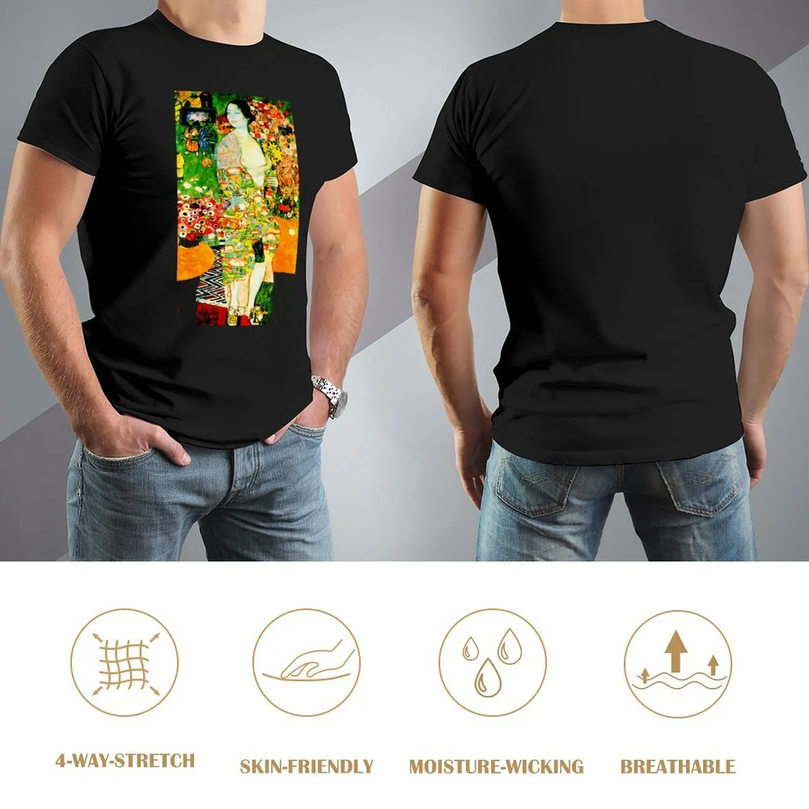 Fresh Gustav Klimt The Dancer Die Tänzby T-shirt  Move Top Tee Novelty Humor Graphic Aactivity Competition USA Size