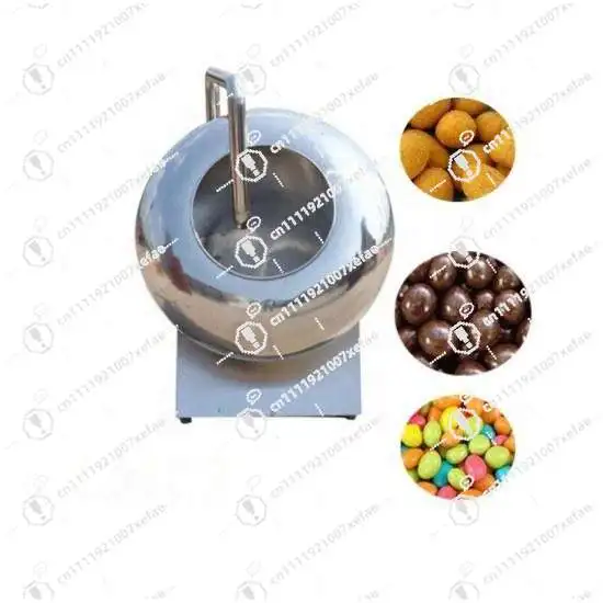 304 Stainless Steel Automatic Chocolate Pot Coating Machine Corn Peanut Almond Candy Nut Core Motor