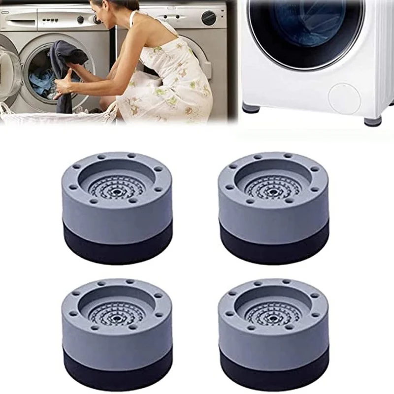 Round Washing Machine Shockproof Foot Pad Universal Washing Machine Non-slip Roller Furniture Lifting Foot Pad Stabilizer