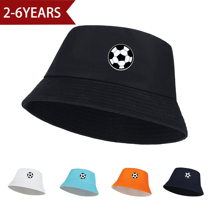 Soccer-Print Kids' Bucket Hat – Soft, Adjustable Sun Hat for