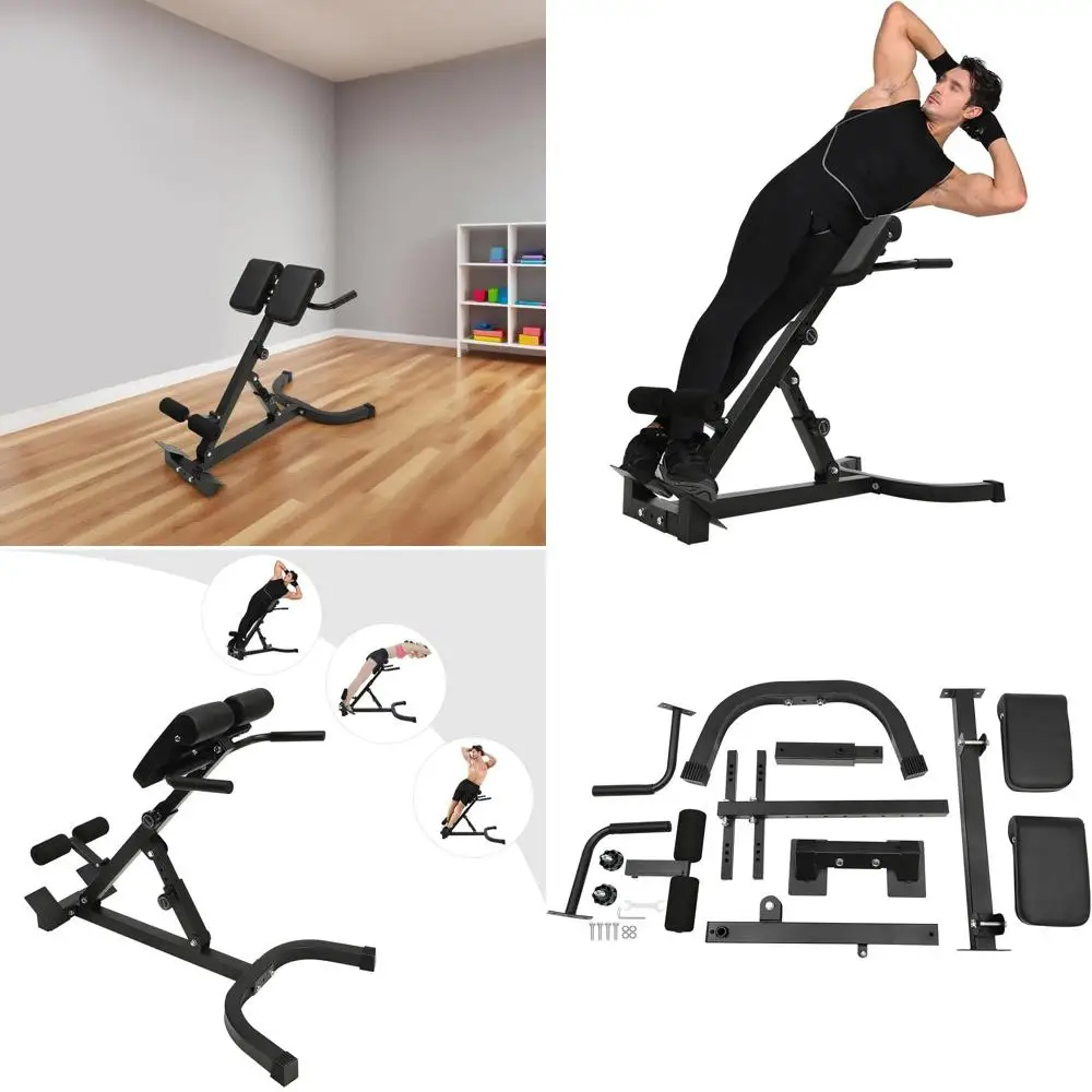 Banco Multifuncional para Entrenamiento Corporal Completo Todo en Uno – Silla Romana para Hiperextensión de Espalda, Banco Ajustable para Abdominales y Ejercicios en Declinación