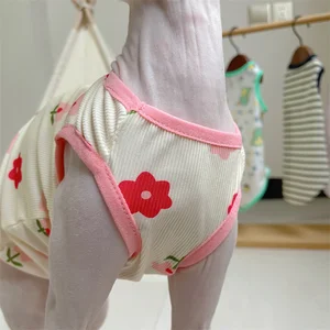 Fashion Sphynx Cat Cool Fabric Vest Hairless Cat Clothes Devon Rex Comfort Cartoon Coat in Summer Spring Outwear Pet supplies 12 best sales cat vest - №10