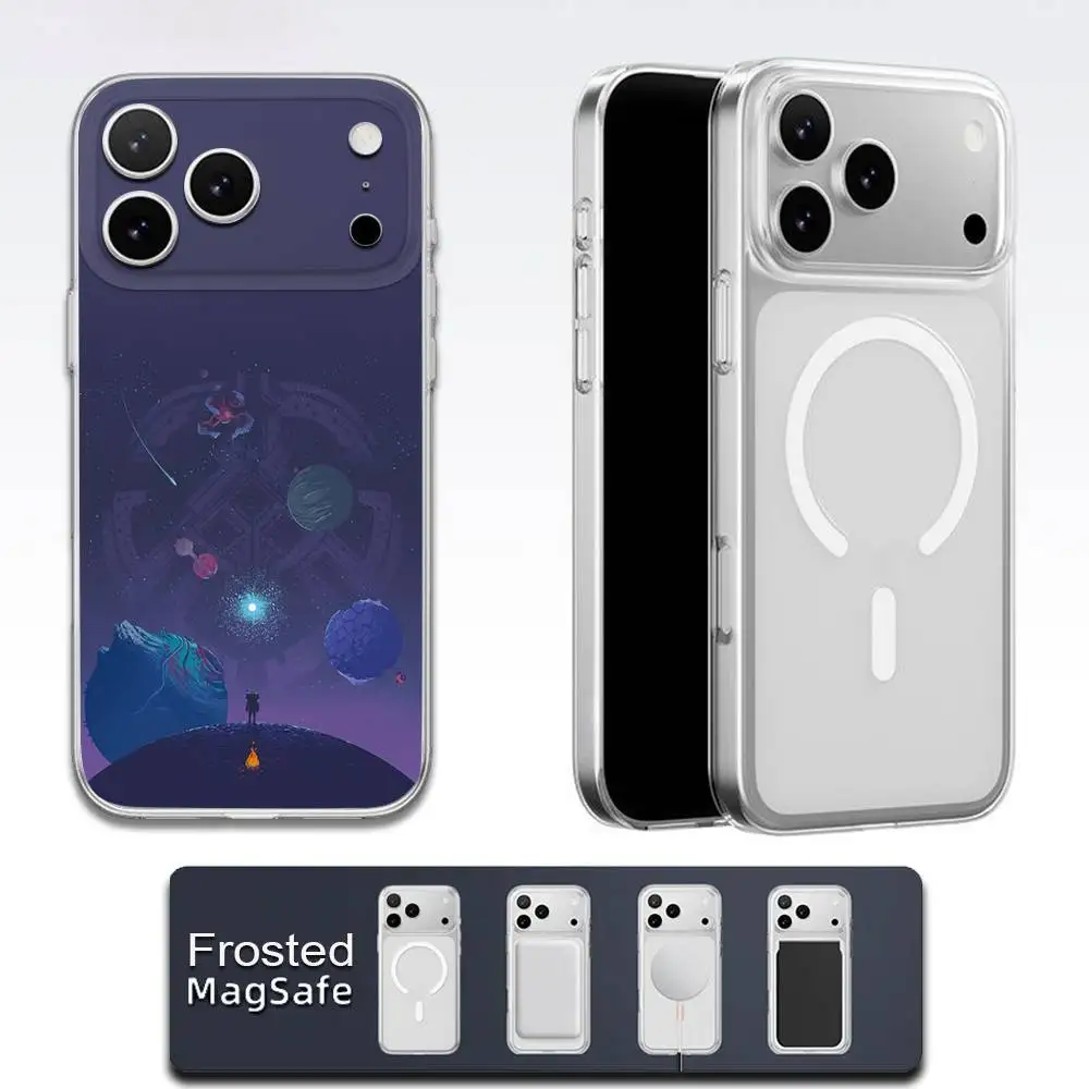 حافظة هاتف O-Outer Wilds Game لهاتف iPhone 17,16,15,14,13,12,11,Pro,Max,Plus,E,Air,Mini Magsafe شفاف #4