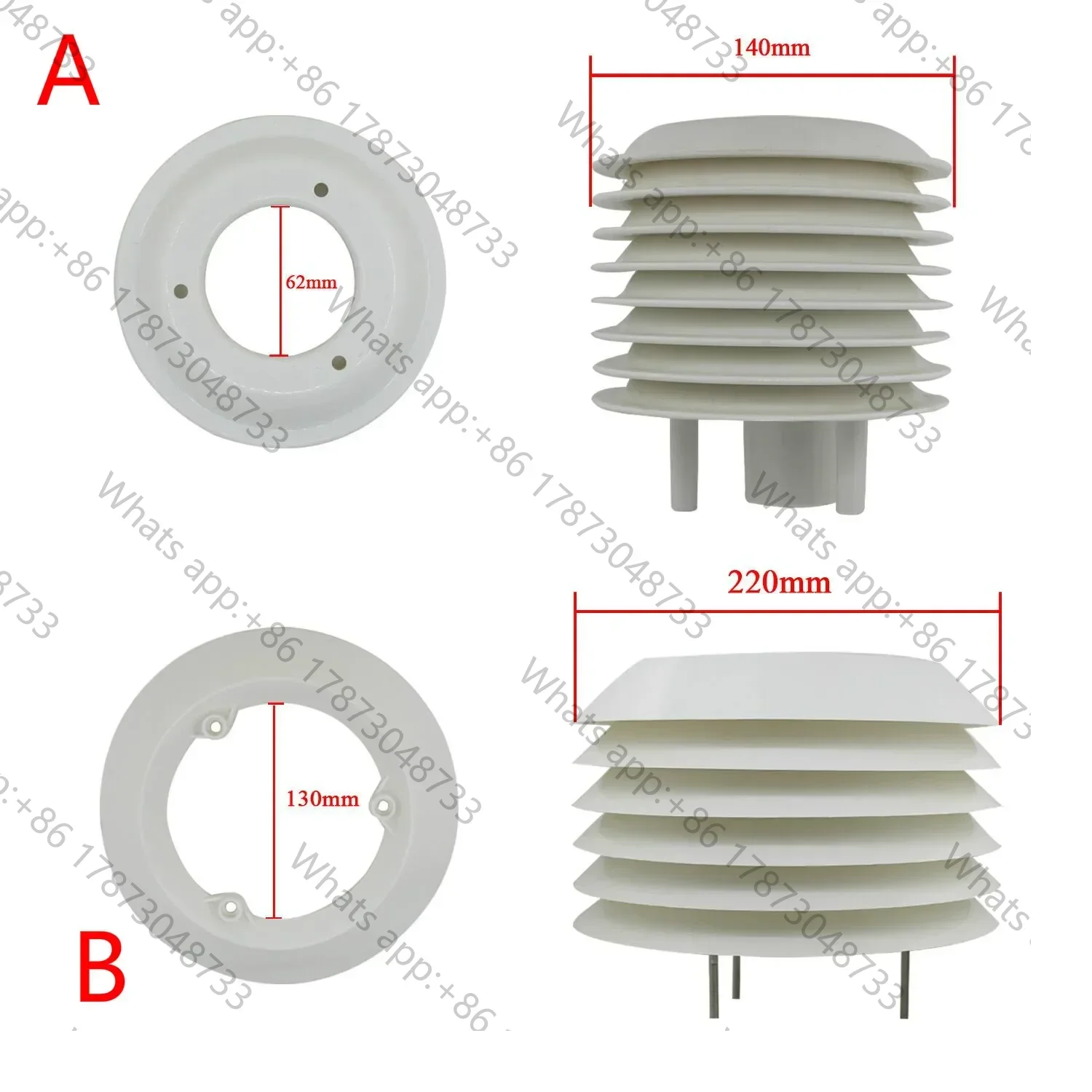 ABS Solar radiation shield ambient weather station projector 4-20 floors