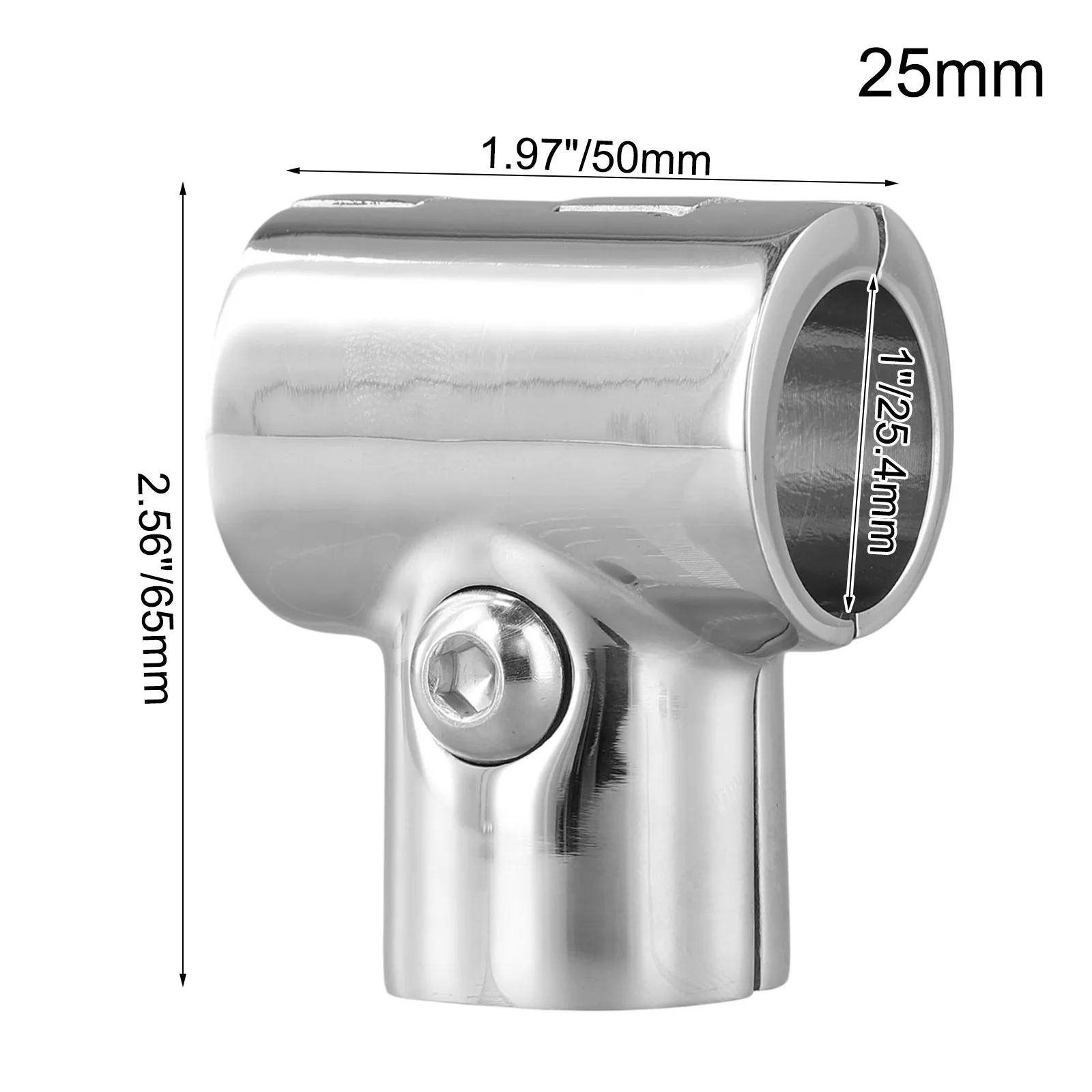 1 Pc 316 Stainless Steel Marine Handrail 90° Joint Connector Yacht Fasteners 22/25MM Pipe Fitting Rowing Boat Yacht Accessory