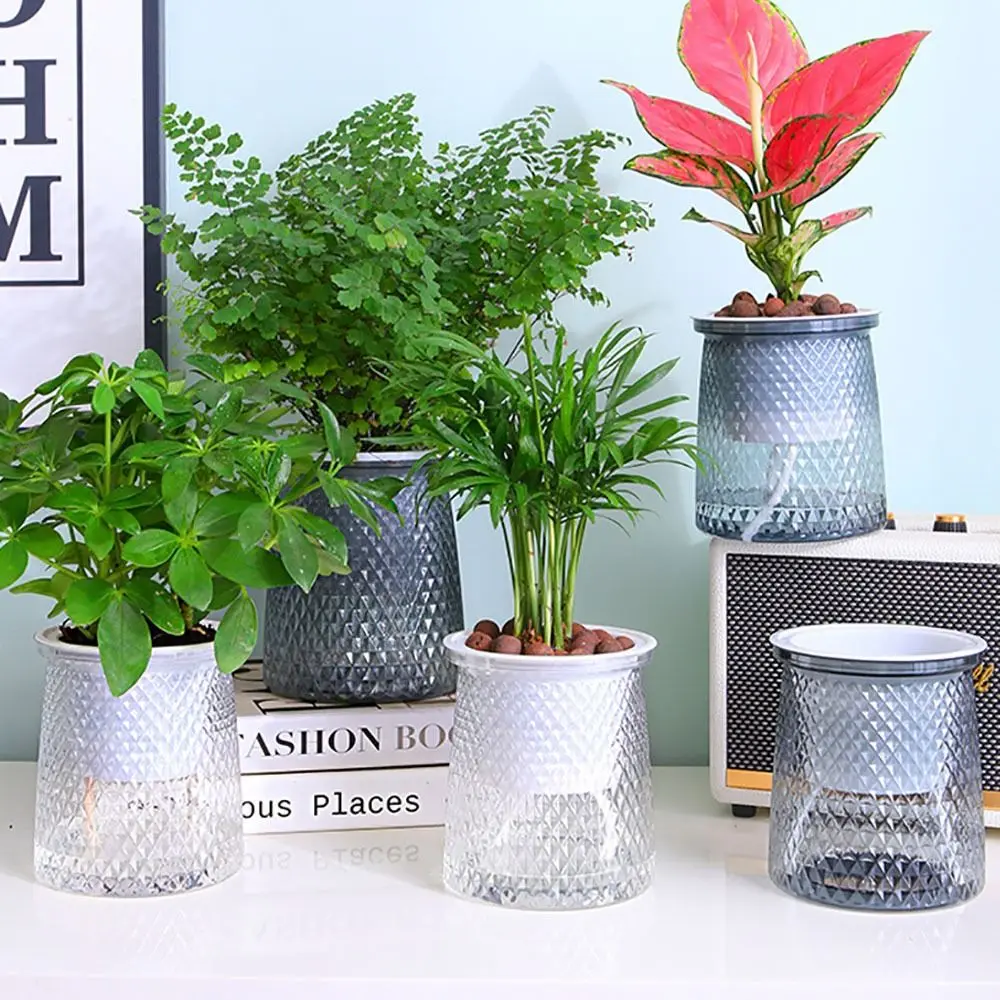Practical Plastic Plant Pot Visible Water Level Garden Supplies Hydroponic Planter Self Watering Water Planting Pot